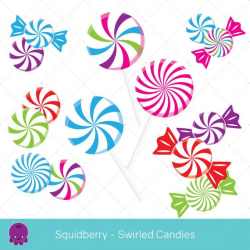 Swirled Candies, Clip Art, Peppermint Candy, Scrapbook Graphics, Rainbow  Lollipop, Hard Candy, Swirl Mints, Carnival Candy, Decoden Art