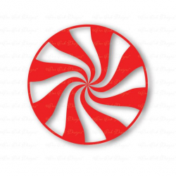 Peppermint Swirl Christmas Candy SVG DXF PNG Cut File for Cameo Cricut &  other electronic cutting machines