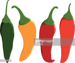 Fresh Colorful Hot Chili Peppers premium clipart ...