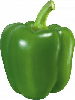 Green Bell Pepper Five | Isolated Stock Photo by noBACKS.com