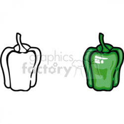 two green peppers clipart. Royalty-free clipart # 142240