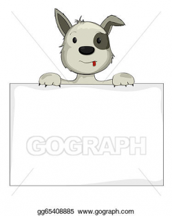 Stock Illustration - Dog holding banner. Clipart gg65408885 ...