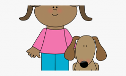 Pets Clipart Pet Owner - Girl With Puppy Clipart #340220 ...