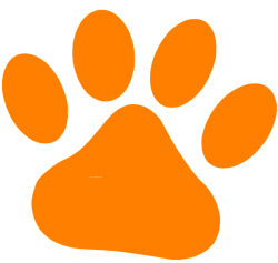 Orange Pet Paw Clip Art at Clker.com - vector clip art online ...