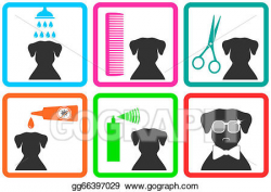 Stock Illustration - Pet care icons. Clipart Drawing ...
