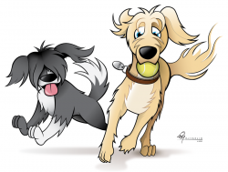 Two dogs clipart - Clip Art Library