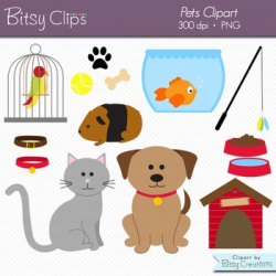 Pets Clipart Commercial Use Clip Art Digital Art Set - Cat Clipart ...