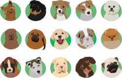Clipart - Dog Breeds Icons