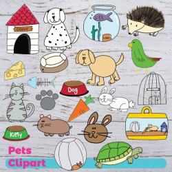 Pets Clipart - Pets Digital Clipart - Animals Clipart - Pets Graphics -  Pets Diecuts - Dog Clipart - Cat Clipart - Pet Lovers - Pet Sticker