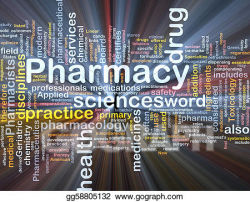 Drawing - Pharmacy background concept glowing. Clipart ...