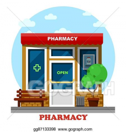 Vector Illustration - Pharmacy shop or store, drugstore ...