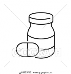 EPS Illustration - Line icons medical pharmacist, pill ...