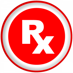 Rx prescription symbol bold red clipart image - ipharmd.net