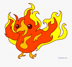 Phoenix Clipart Baby - Bird On Fire Cartoon #263469 - Free ...