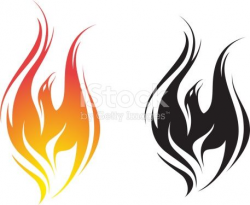 Stylized phoenix in flames | Tattoos | Bird drawings, Bird ...