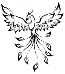 Tattoo Phoenix Flash Drawing Image - Phoenix png download ...