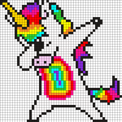 Pixel Unicorn Art | Mój wybór | Pinterest | Unicorn art, Unicorns ...