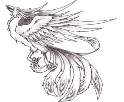 drawing of the phoenix bird | Detta stuk kommer den ha, det ...