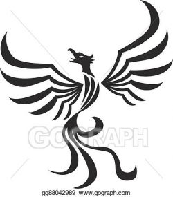 Vector Illustration - Stylized phoenix tattoo. EPS Clipart ...