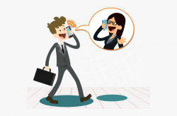 Telephone Clipart Business Phone - Talking On The Phone Png ...