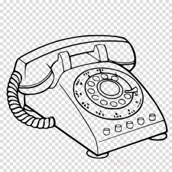 line art telephone coloring book corded phone drawing ...