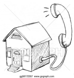 Clipart - Home phone. Stock Illustration gg58172357 - GoGraph