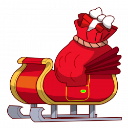 Santa sleigh clipart animated