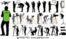 Vector Illustration - Cameraman, photographer, man and drone ...