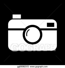 EPS Vector - Digital photo camera icon. Stock Clipart ...