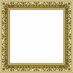 Gold Photo Frame PNG with Brown Ornaments | PNG Frames/ Borders ...