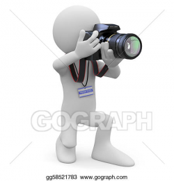 Drawing - Photographer with his slr camera. Clipart Drawing ...