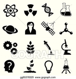 Vector Art - Science, biology, physics and chemistry icon ...