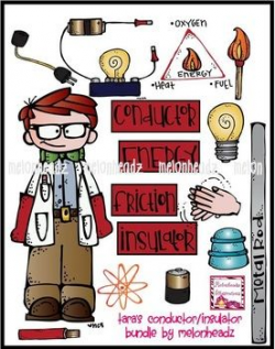 Conductors and Insulators clip art - by Melonheadz | Science ...
