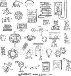 Vector Illustration - Physics, chemistry and astronomy ...
