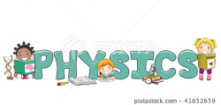 Kids Physics Lettering Illustration - Stock Illustration ...