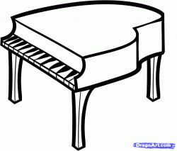 How to Draw a Piano For Kids, Step by Step, Percussion ...
