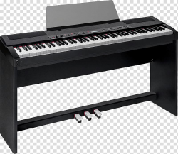 Black electronic keyboard], Roland Digital Piano transparent ...