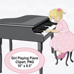 Pin by Etsy on Products | Music clipart, Little girl ...