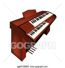 Vector Stock - A retro pipe organ isolated on white ...