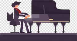 Piano Pianist, piano performance transparent background PNG ...