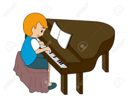 Lady Playing Piano Clipart | Free Images at Clker.com ...