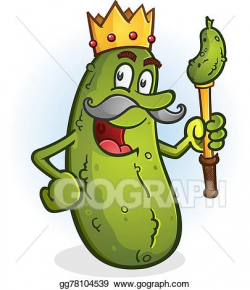 EPS Vector - Pickle king cartoon character. Stock Clipart ...