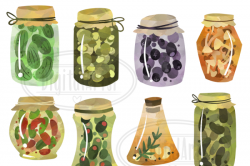 Watercolor Pickles Clipart By Digitalartsi | TheHungryJPEG.com