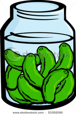 Pickle Jar Cartoon Clipart