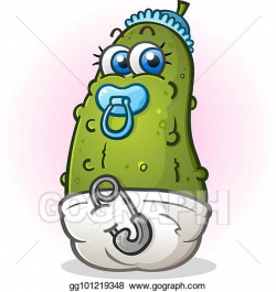 Vector Illustration - Baby dill pickle cartoon character ...