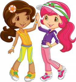 Charlotte aux Fraises et son amie tube png - Fraisinette ...
