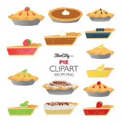 Pie clipart, Fruit Pie Clip Art, Pie Graphics, Food clipart, Coconut Pie  clipart, Pie slice clipart, Commercial Use, instant download