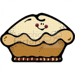 Happy baked pie clipart. Royalty-free clipart # 142186
