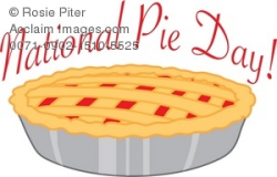 Clipart Illustration of a National Pie Day Sign