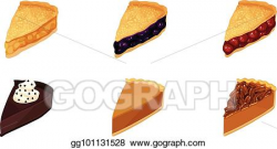 Vector Art - Pie slices. Clipart Drawing gg101131528 - GoGraph